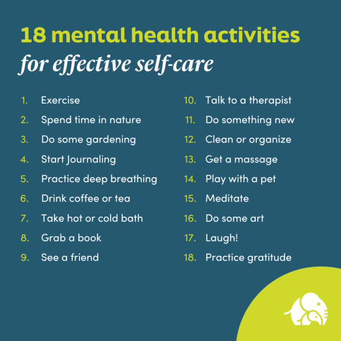 18 Mental Health Activities for Self-Care | Ellie