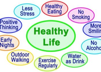 Blue poster healthy lifestyle with heart pulse Vector Image